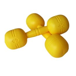 2 Pair Kids Toy Dumbbell with Sand/Plastic Dumbbell for Morning Exercises/Yellow