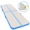 Inflatable Gymnastics Mat with Pump 196.8"x39.3"x3.9" PVC Blue