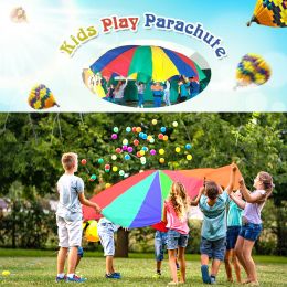 Rainbow Umbrella Parachute Kids Game Classroom Active Play Teamwork Development Exercise US