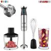 5 Core Immersion Hand Blender 5-In-1 500W Handheld 8 Variable Powerful Stainless Steel with Electric Whisker;  2-Blades 860ml Food Processor;  Chopper