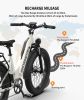 AOSTIRMOTOR new pattern 26" 1000W Electric Bike Fat Tire 52V30AH Removable Lithium Battery for Adults(white)