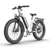 AOSTIRMOTOR new pattern 26" 1000W Electric Bike Fat Tire 52V30AH Removable Lithium Battery for Adults(white)