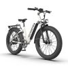 AOSTIRMOTOR new pattern 26" 1000W Electric Bike Fat Tire 52V30AH Removable Lithium Battery for Adults(white)