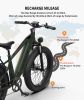 AOSTIRMOTOR new pattern 26" 1000W Electric Bike Fat Tire 52V30AH Removable Lithium Battery for Adults