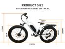 AOSTIRMOTOR 26&quot; 750W Camouflage Electric Bike Fat Tire P7 48V 13AH Removable Lithium Battery for Adults with Detachable Rear Rack Fender(White)S0