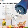 Premium Electric Meat Grinder Food Processor and 4 Titanium Blades; 12 Cup 2.2Qt Glass Strong Bowl for Vegetables Fruit Salad Onion Garlic Meat Ice 30