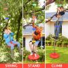 Climbing Rope Tree Swing With Climbing Rope And Platforms Disc Swing Seat With Hanging Strap And Snap Hook For Kids Outdoor Playground Set Accessories