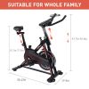 YSSOA Indoor Cycling Bike; Stationary Exercise Bike with iPad Mount and Comfortable Seat Cushion; Silent Belt Drive; Spinning Bikes with Resistance fo