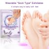 Foot exfoliating mask; suitable for dead skin and calluses; gentle foot care foot mask 5 pieces-lave