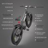 AOSTIRMOTOR S18 26&quot; 750W Electric Bike Fat Tire 48V 15AH Removable Lithium Battery for Adults