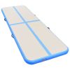 Inflatable Gymnastics Mat with Pump 196.8"x39.3"x3.9" PVC Blue