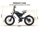 AOSTIRMOTOR Electric Bicycle 500W Motor 26" Fat Tire With 48V/15Ah Li-Battery S18-MINI New style