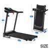 Folding Treadmill with Manual Incline; Fitness Workout Exercise Machine w/Wireless Bluetooth Speakers; LCD Screen; Shock-Absorbent Running Deck; Devic