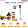 5 Core Immersion Hand Blender 5-In-1 500W Handheld 8 Variable Powerful Stainless Steel with Electric Whisker;  2-Blades 860ml Food Processor;  Chopper