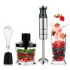 5 Core Immersion Hand Blender 5-In-1 500W Handheld 8 Variable Powerful Stainless Steel with Electric Whisker;  2-Blades 860ml Food Processor;  Chopper