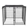 Pet Dog Playpen 8 Panel Indoor Outdoor Folding Metal Portable Puppy Exercise Pen Dog Fence, Heavy-Duty Metal Dog, Black XH