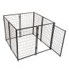 Pet Dog Playpen 8 Panel Indoor Outdoor Folding Metal Portable Puppy Exercise Pen Dog Fence, Heavy-Duty Metal Dog, Black XH