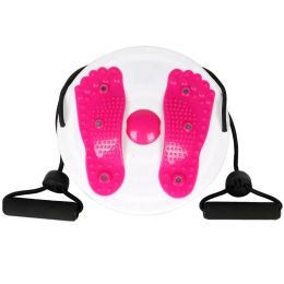 Waist Twister With Drawstring; Home Fitness Exercise Equipment (Color: Pink)