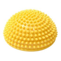 Half-ball Muscle Foot Body Exercise Stress Release Fitness Yoga Massage Ball Health Yoga Training Accessories (Color: yellow)