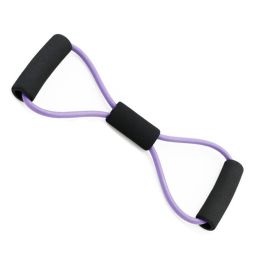 Fitness Body Building Resistance Bands Exercise Bands Rope Yoga Stretch Strap Expander Muscle Fitness Equipment For Home Gym Men (Color: 10706711-Purple)