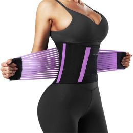 Waist Trainer Belt for Women;  Waist Cincher Trimmer;  Slimming Body Shaper Belt (Color: Purple, size: L)