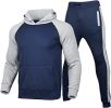 Men's Athletic Sweatshirt Tracksuit Pullover Hoodie Jogging Pants 2 Pieces Set