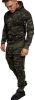 Men's Camouflage 2 Piece Sweatsuits Hoodie Jogging Athletic Tracksuit Sets