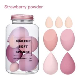 7Pcs Makeup Sponge Set Face Beauty Cosmetic Powder Puff for Foundation Cream Concealer Make Up Blender Tools Sponge ÃÂºÃÂ¾Ã‘ÂÃÂ¼ÃÂµÃ‘â€šÃÂ¸ÃÂºÃÂ° (Color: Strawberry Powder)