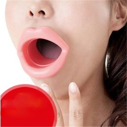 Silicone Rubber Face Slimmer Exercise Mouth Piece Muscle Anti Wrinkle Lip Trainer Mouth Massager Exerciser Mouthpiece Face Care (Color: black)