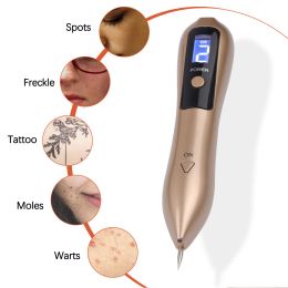 9 Level LCD Face Skin Dark Spot Remover Mole Tattoo Removal Laser Plasma Pen Machine Facial Freckle Tag Wart Removal Beauty Care (Color: Pink)