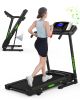 FYC Folding Treadmill for Home Office Use Walking Jogging Running Machine Incline Treadmill 330LBS Weight Capacity Foldable Compact Treadmill with LED