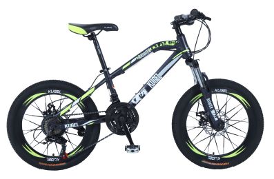 Kids Mountain Bike 20 Inch Steel Kugel Rainier Black/Yellow (Color: As Pic)