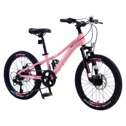 Mountain Bike for Girls and Boys Mountain 20 inch shimano 7-Speed bike (Color: As Pic)