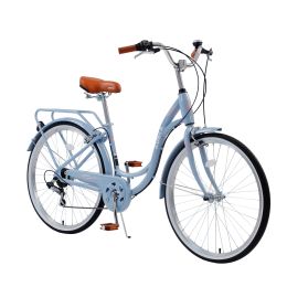 Ladys Bike; 7 Speed; Steel Frame; Multiple Colors (Color: As Pic)