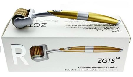 ZGTS Titanium Micro 192 Needle Derma Skin Roller Meso Acne Scar Wrinkle Anti-Age (Needle Length: 0.2Mm)