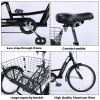 26&quot; European Adult Tricycles 3 Wheel W/Installation Tools with Low Step-Through; Large Basket; Tricycle for Adults; Women; Men