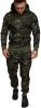 Men's Camouflage 2 Piece Sweatsuits Hoodie Jogging Athletic Tracksuit Sets