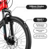 Elecony 24 inch Mountain Bike for Teenagers; Shimano 21 speed mechanical disc brake; black/red/green