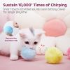 Potaroma Chirping Cat Toys Balls with SilverVine Catnip; 2022 Upgraded; 3 Pack Fluffy Interactive Cat Kicker; 3 Lifelike Animal Sounds; Kitty Kitten C