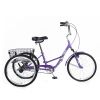 Adult Folding Tricycles 3 Wheel W/Installation Tools with Low Step-Through; Large Basket; Foldable Tricycle for Adults; Women; Men