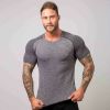 Men's Household Outer Fitness T-shirt Quick Dry Short Sleeve T-shirt Fitness Run Exercise Tights