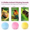 Potaroma Chirping Cat Toys Balls with SilverVine Catnip; 2022 Upgraded; 3 Pack Fluffy Interactive Cat Kicker; 3 Lifelike Animal Sounds; Kitty Kitten C