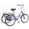 Adult Folding Tricycles 3 Wheel W/Installation Tools with Low Step-Through; Large Basket; Foldable Tricycle for Adults; Women; Men